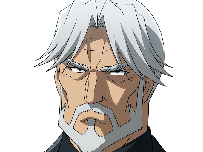 Sticker sebas tian overlord homme anime manga heteromorph dragonoid majordome commandant cheveux blancs yeux bleus par Dark-63