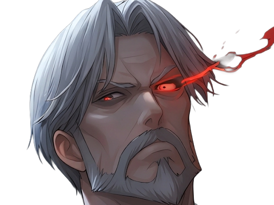 Sticker sebas tian overlord homme anime manga heteromorph dragonoid majordome commandant cheveux blancs yeux bleus par Dark-63