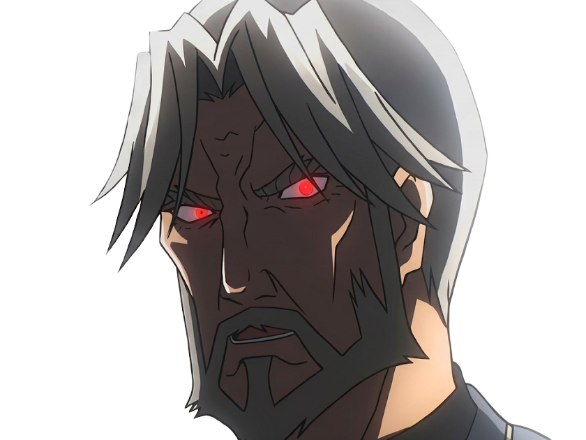 Sticker sebas tian overlord homme anime manga heteromorph dragonoid majordome commandant cheveux blancs yeux bleus par Dark-63