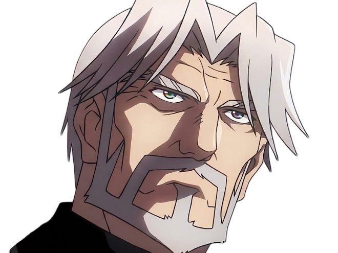 Sticker sebas tian overlord homme anime manga heteromorph dragonoid majordome commandant cheveux blancs yeux bleus par Dark-63