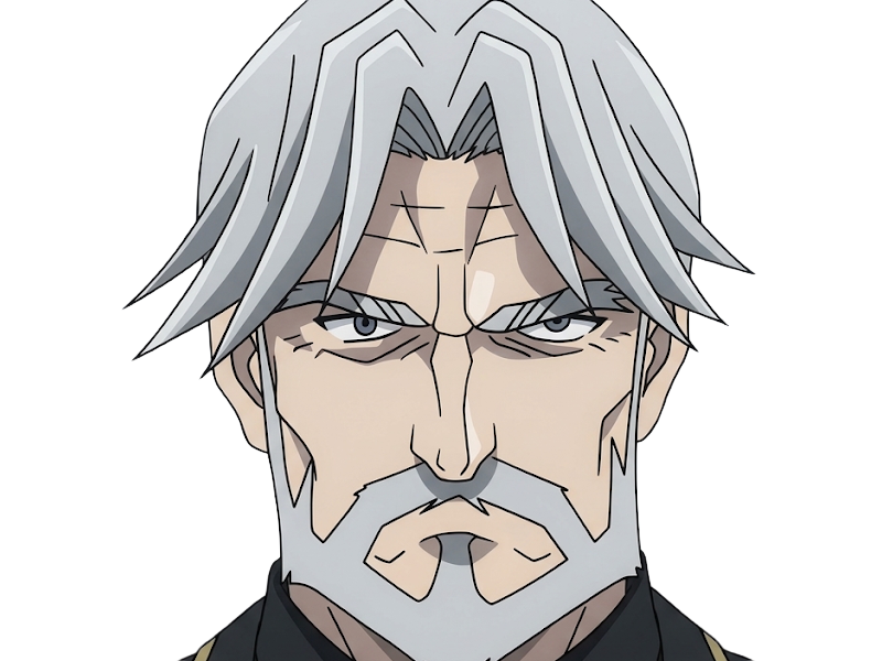 Sticker sebas tian overlord homme anime manga heteromorph dragonoid majordome commandant cheveux blancs yeux bleus par Dark-63
