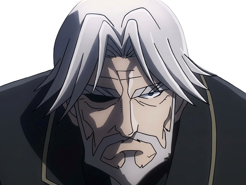 Sticker sebas tian overlord homme anime manga heteromorph dragonoid majordome commandant cheveux blancs yeux bleus par Dark-63