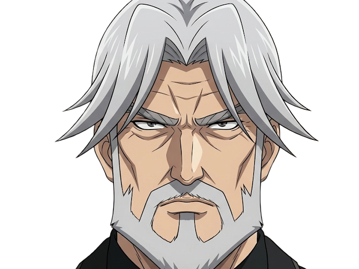 Sticker sebas tian overlord homme anime manga heteromorph dragonoid majordome commandant cheveux blancs yeux bleus par Dark-63