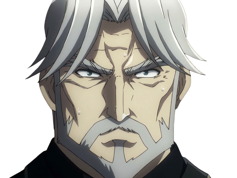 Sticker sebas tian overlord homme anime manga heteromorph dragonoid majordome commandant cheveux blancs yeux bleus par Dark-63