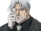 sebas tian overlord homme anime manga heteromorph dragonoid majordome commandant cheveux blancs yeux bleus
