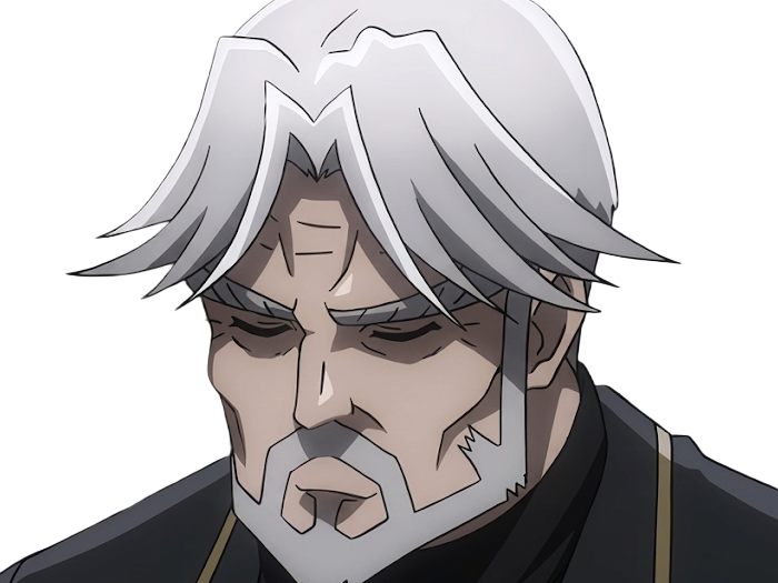 Sticker sebas tian overlord homme anime manga heteromorph dragonoid majordome commandant cheveux blancs yeux bleus par Dark-63