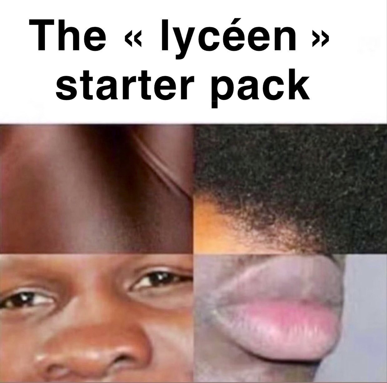 Sticker lycee starter pack manifestation emeute chance qlf tiers monde par Chatsuffit