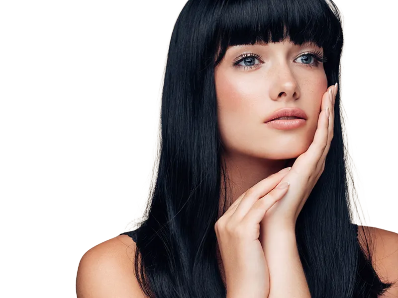 Sticker coffeeandmilk mannequin femme brune yeux bleus frange libre de droit banque image pas nom par Dark-63