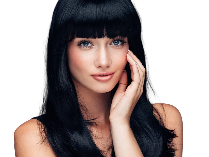 Sticker coffeeandmilk mannequin femme brune yeux bleus frange libre de droit banque image pas nom par Dark-63