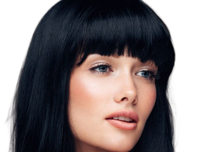 Sticker coffeeandmilk mannequin femme brune yeux bleus frange libre de droit banque image pas nom par Dark-63