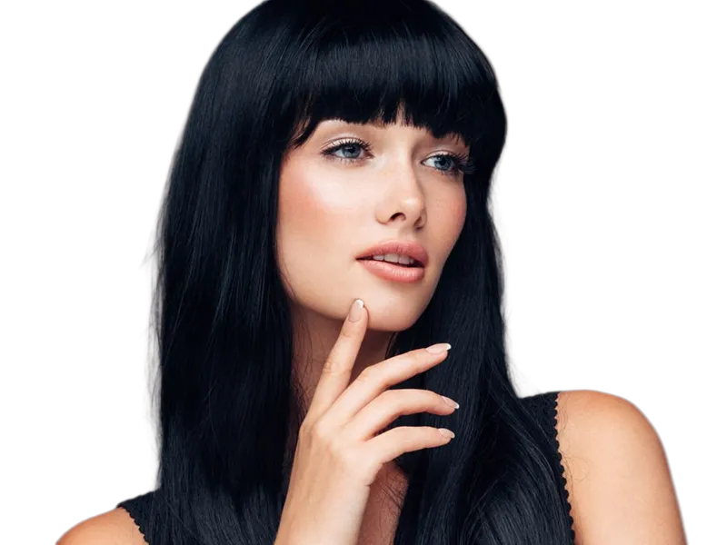Sticker coffeeandmilk mannequin femme brune yeux bleus frange libre de droit banque image pas nom par Dark-63