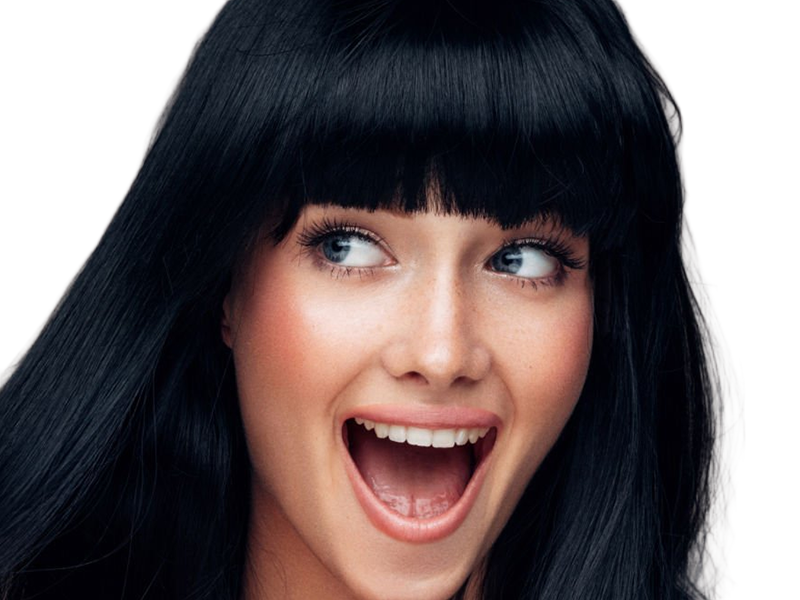 Sticker coffeeandmilk mannequin femme brune yeux bleus frange libre de droit banque image pas nom par Dark-63
