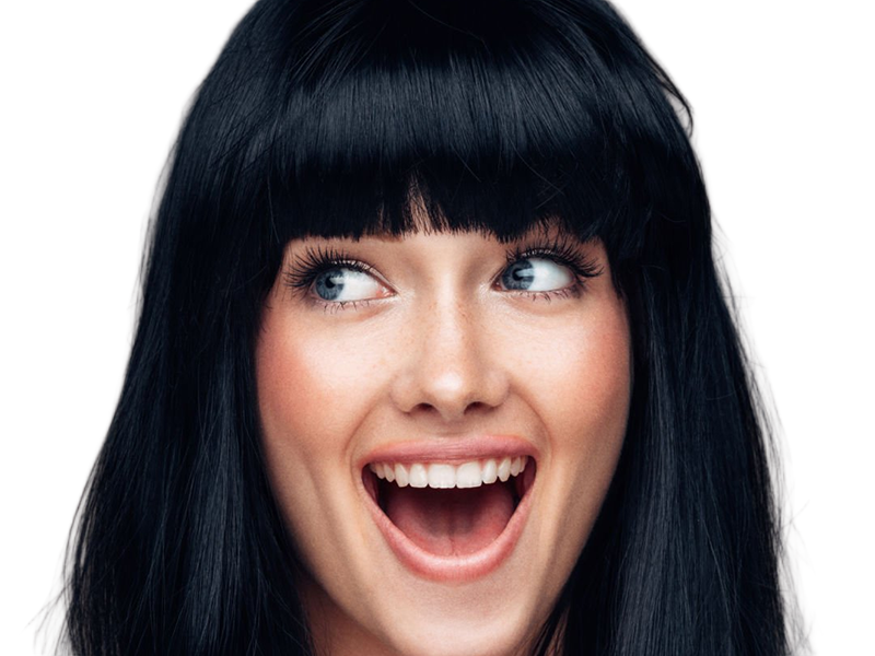 Sticker coffeeandmilk mannequin femme brune yeux bleus frange libre de droit banque image pas nom par Dark-63