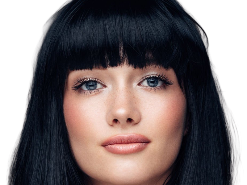 Sticker coffeeandmilk mannequin femme brune yeux bleus frange libre de droit banque image pas nom par Dark-63