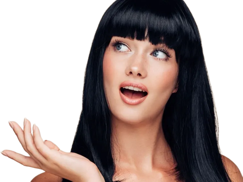 Sticker coffeeandmilk mannequin femme brune yeux bleus frange libre de droit banque image pas nom par Dark-63