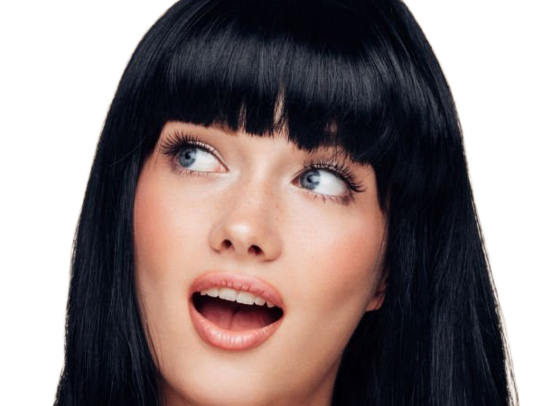 Sticker coffeeandmilk mannequin femme brune yeux bleus frange libre de droit banque image pas nom par Dark-63