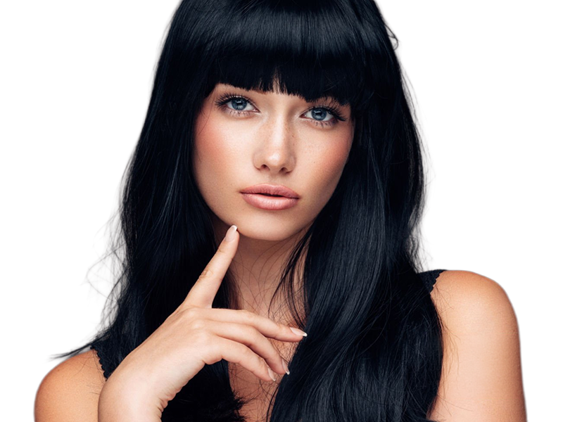 Sticker coffeeandmilk mannequin femme brune yeux bleus frange libre de droit banque image pas nom par Dark-63