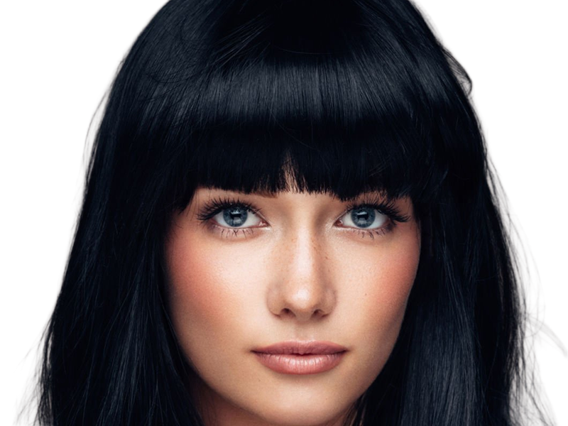 Sticker coffeeandmilk mannequin femme brune yeux bleus frange libre de droit banque image pas nom par Dark-63