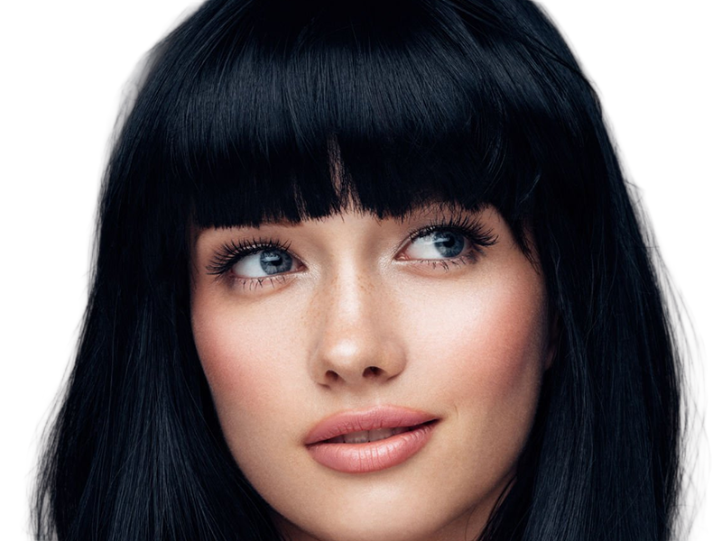 Sticker coffeeandmilk mannequin femme brune yeux bleus frange libre de droit banque image pas nom par Dark-63