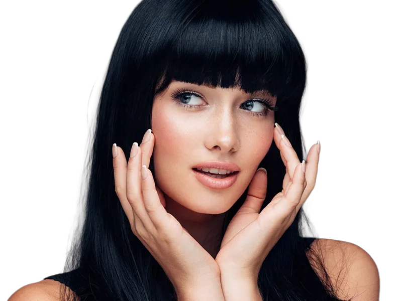 Sticker coffeeandmilk mannequin femme brune yeux bleus frange libre de droit banque image pas nom par Dark-63
