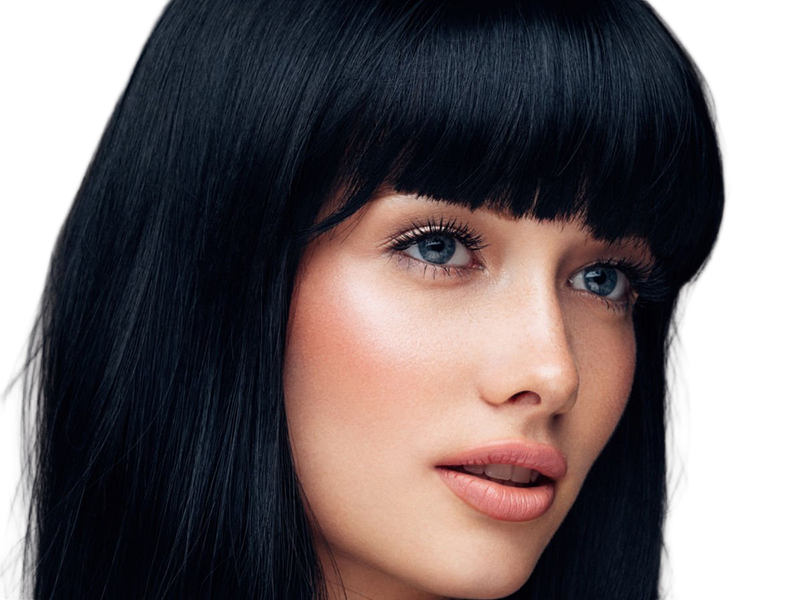 Sticker coffeeandmilk mannequin femme brune yeux bleus frange libre de droit banque image pas nom par Dark-63
