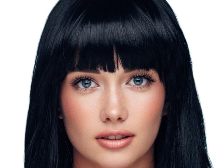 Sticker coffeeandmilk mannequin femme brune yeux bleus frange libre de droit banque image pas nom par Dark-63