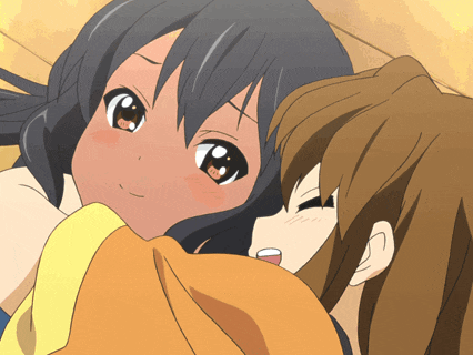 Sticker manga kj azusa nakano yui hirasawa anime hug kikoojap kon gif par ArchReup