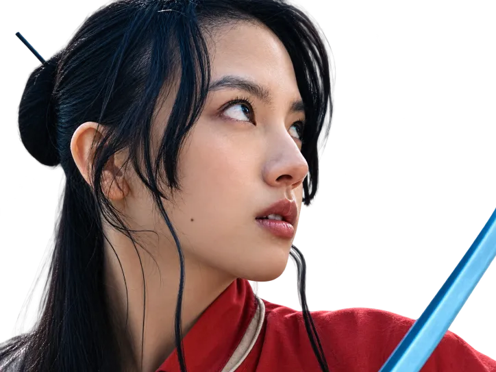 Sticker kaya kiyohara actrice japonaise belle badass samourai asiatique guerriere par Tromperie