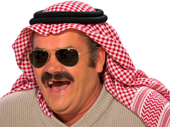 Sticker risitas emirati rire emirats issouh hissou keffieh saoud par GouKen91