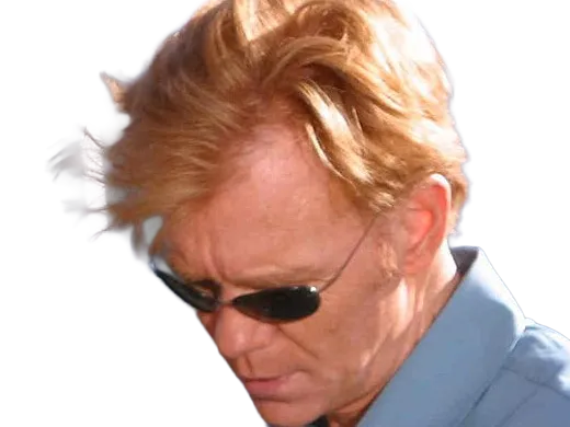 Sticker horatio caine lieutenant police directeur laboratoire criminel experts miami csi homme roux yeux bleus serie par Dark-63