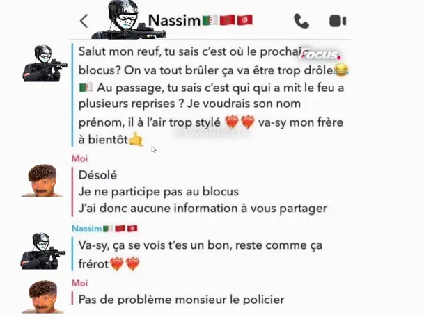 Sticker gilbert flic policier manif 7sur20 incompetent casseur rn sabotage par bousebear