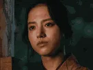 kaya kiyohara actrice japonaise belle badass samourai asiatique guerriere gif regard observation