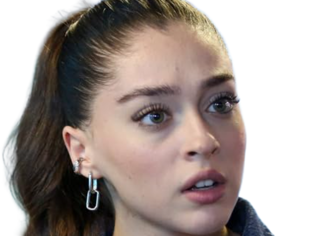 Sticker cemre baysel femme actrice vingtaine vingtenaire chatain yeux verts turque par Dark-63