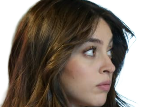 Sticker cemre baysel femme actrice vingtaine vingtenaire chatain yeux verts turque par Dark-63