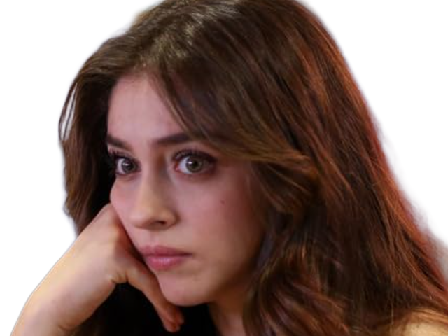 Sticker cemre baysel femme actrice vingtaine vingtenaire chatain yeux verts turque par Dark-63