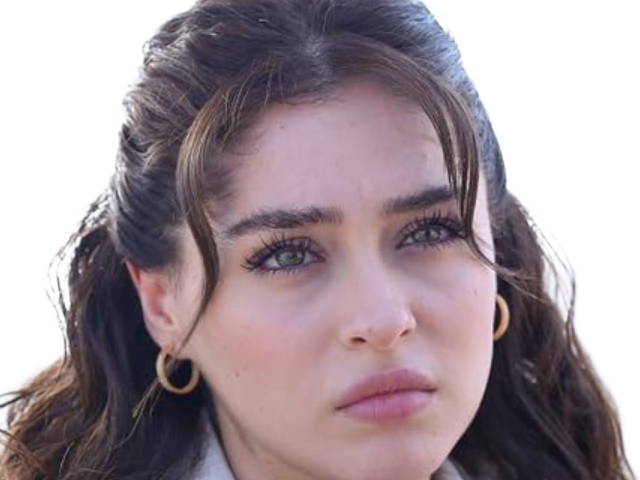 Sticker cemre baysel femme actrice vingtaine vingtenaire chatain yeux verts turque par Dark-63