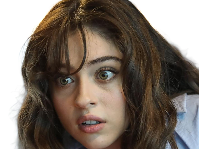Sticker cemre baysel femme actrice vingtaine vingtenaire chatain yeux verts turque par Dark-63