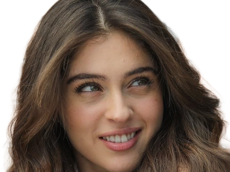 Sticker cemre baysel femme actrice vingtaine vingtenaire chatain yeux verts turque par Dark-63