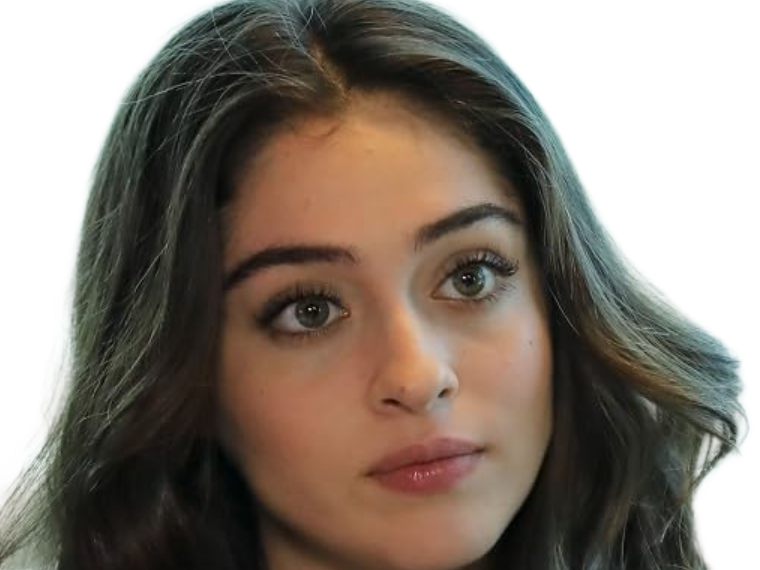 Sticker cemre baysel femme actrice vingtaine vingtenaire chatain yeux verts turque par Dark-63