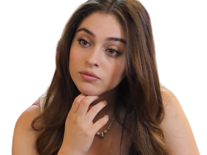 Sticker cemre baysel femme actrice vingtaine vingtenaire chatain yeux verts turque par Dark-63