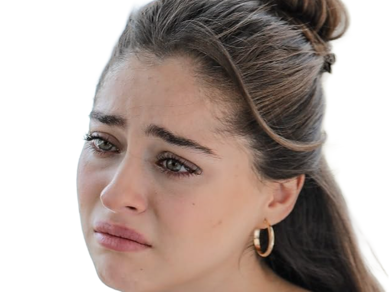 Sticker cemre baysel femme actrice vingtaine vingtenaire chatain yeux verts turque par Dark-63