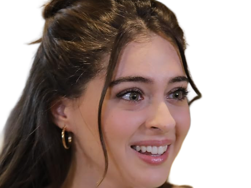 Sticker cemre baysel femme actrice vingtaine vingtenaire chatain yeux verts turque par Dark-63