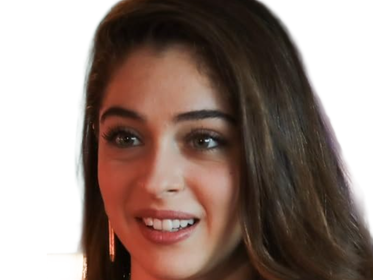 Sticker cemre baysel femme actrice vingtaine vingtenaire chatain yeux verts turque par Dark-63