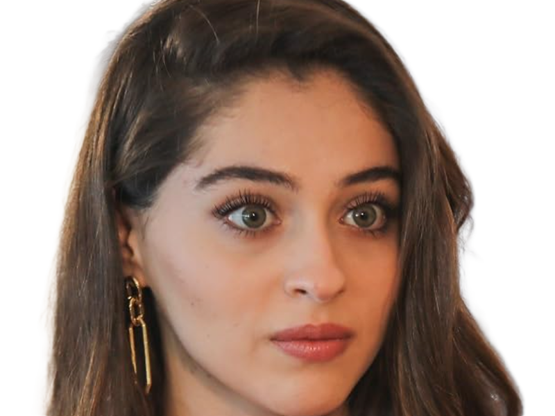 Sticker cemre baysel femme actrice vingtaine vingtenaire chatain yeux verts turque par Dark-63