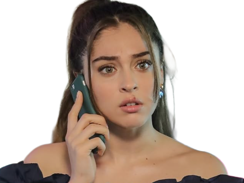 Sticker cemre baysel femme actrice vingtaine vingtenaire chatain yeux verts turque par Dark-63