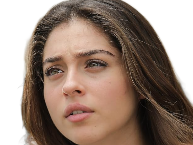 Sticker cemre baysel femme actrice vingtaine vingtenaire chatain yeux verts turque par Dark-63