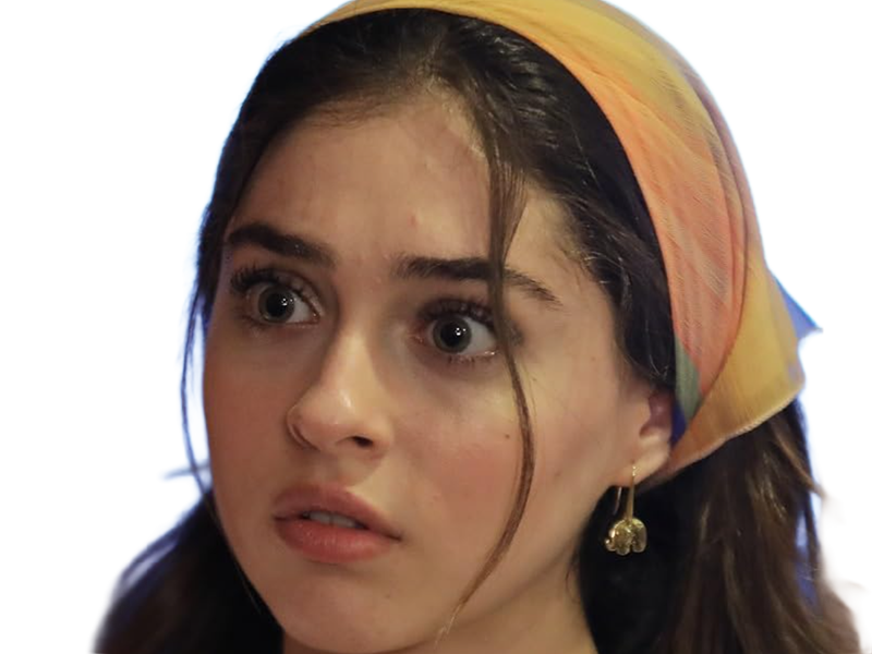 Sticker cemre baysel femme actrice vingtaine vingtenaire chatain yeux verts turque par Dark-63