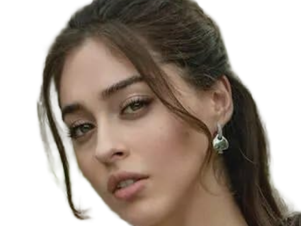 Sticker cemre baysel femme actrice vingtaine vingtenaire chatain yeux verts turque par Dark-63