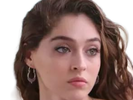 Sticker cemre baysel femme actrice vingtaine vingtenaire chatain yeux verts turque par Dark-63