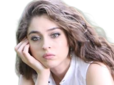 Sticker cemre baysel femme actrice vingtaine vingtenaire chatain yeux verts turque par Dark-63